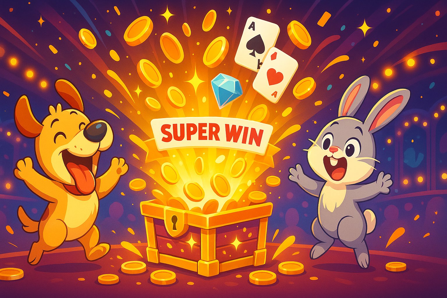 Tampilan permainan Reactoonz dengan grid 5x5 dan karakter alien berwarna-warni